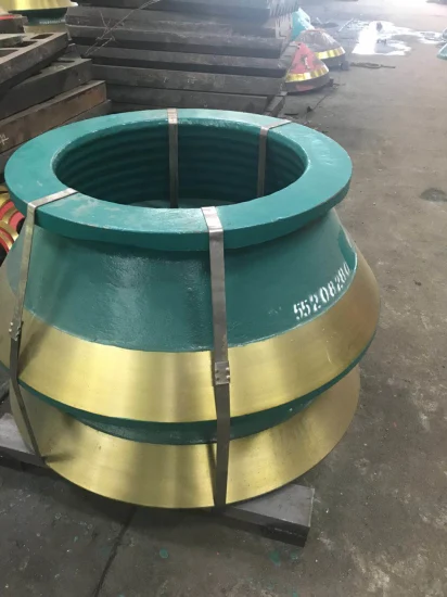 Peças sobressalentes para maquinário de mineração com alto teor de manganês HP300 Mantle Bowl Liner Cone Crusher